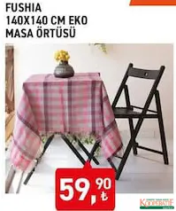 FUSHİA EKO MASA ÖRTÜSÜ 140X140 CM fiyat ve kampanya bilgisi